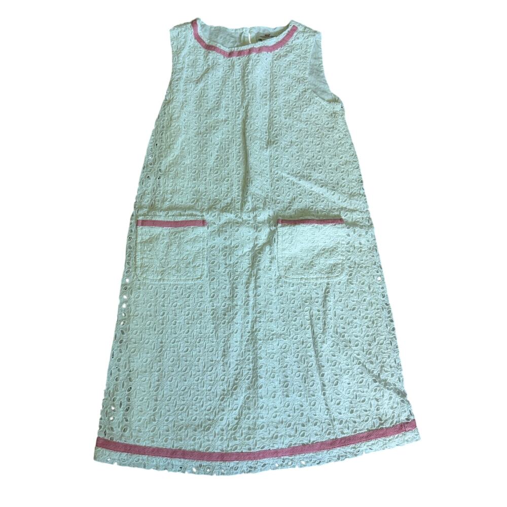 Vineyard Vines white eyelet shift dress girls size 8